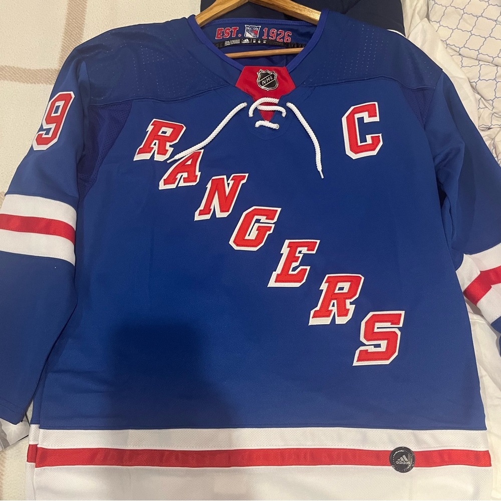 NY Rangers Gretzky Blue Jersey Medium